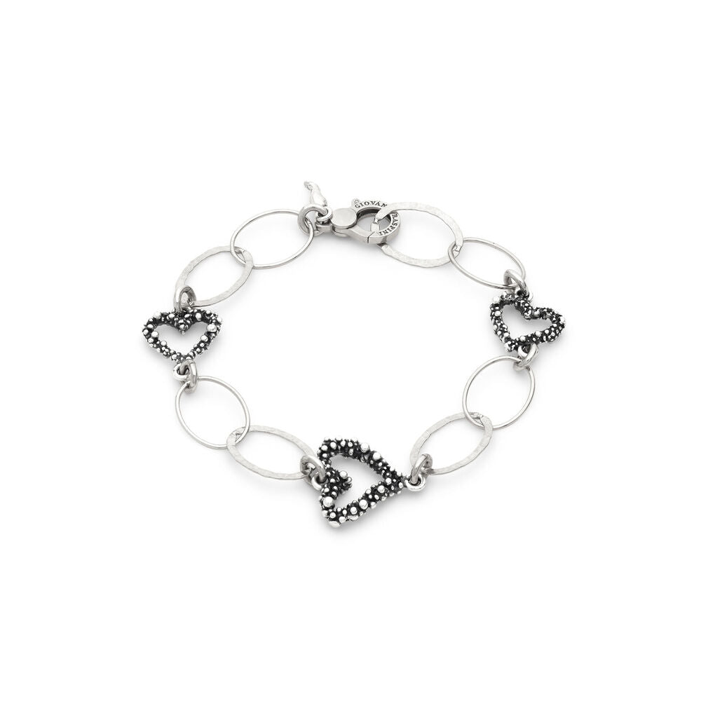 Bracciale Giovanni Raspini Cuori e Catena in Argento 925