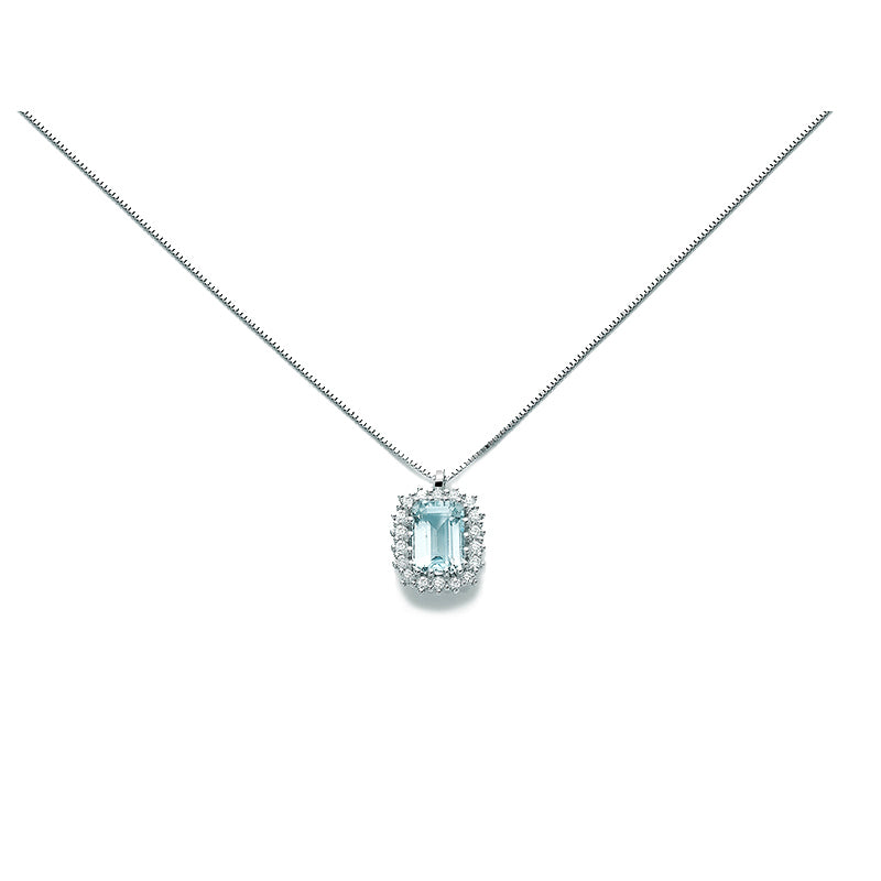Collana MILUNA Acquamarina Brillanti