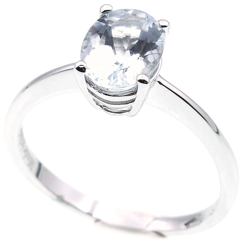 Anello DAVITE&DELUCCHI Oro Bianco e Acquamarina