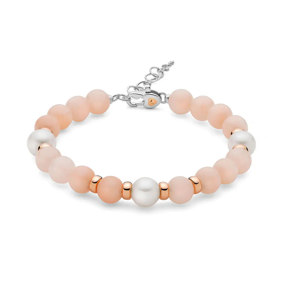 Bracciale Miluna Argento Perle e Giada Pesca