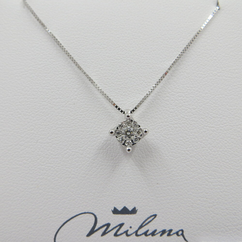 Collana MILUNA punto luce oro bianco e brillanti