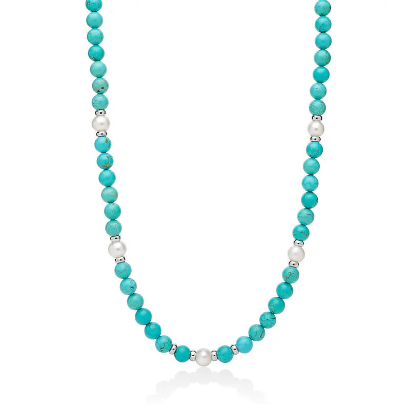 Collana Miluna Terra e Mare Perla e Turchese