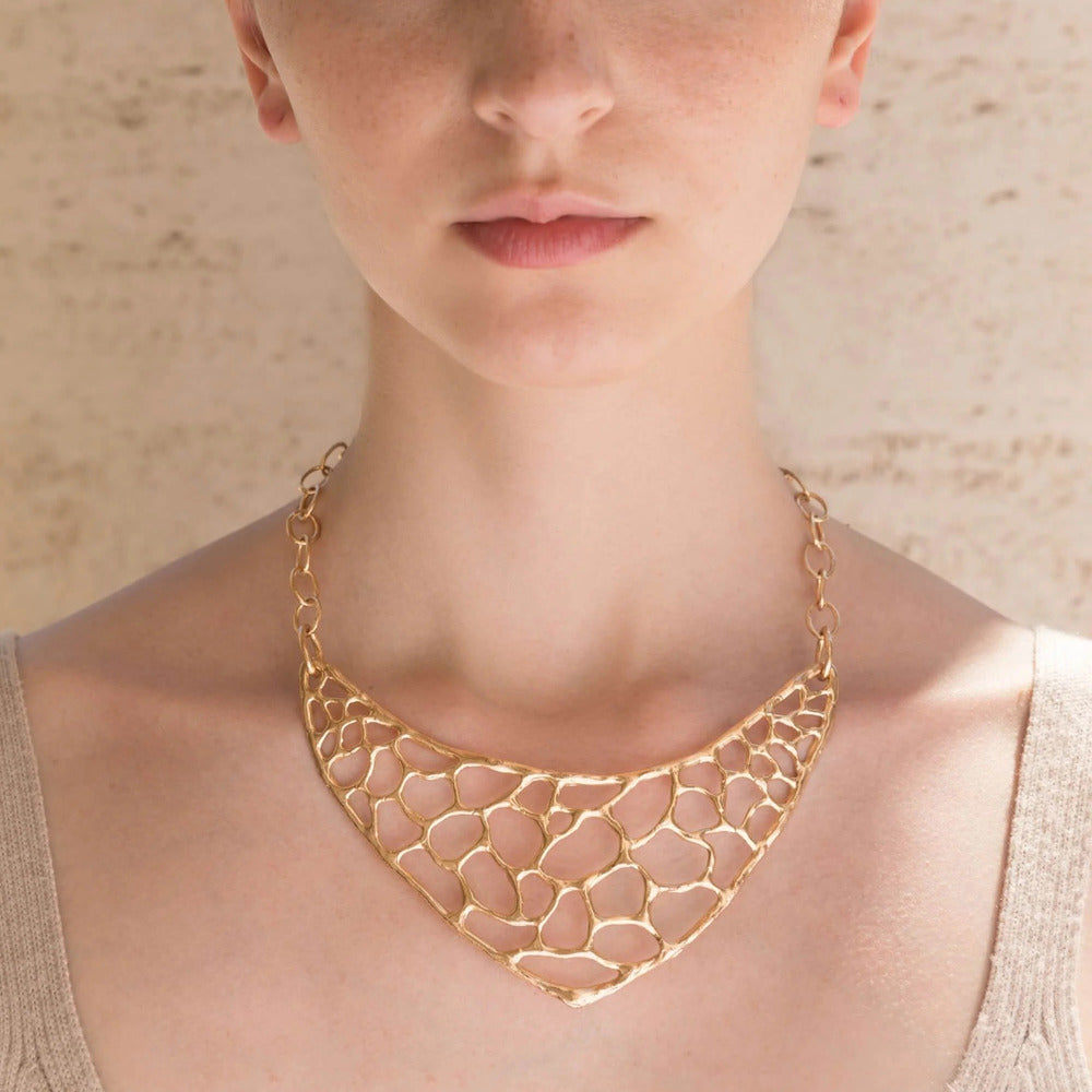 Collana Giulia Barela Africa Bronzo bagnato Oro 24 carati