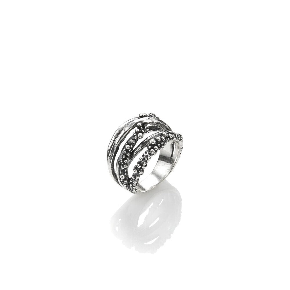 Anello Giovanni Raspini Fili Perlage in Argento