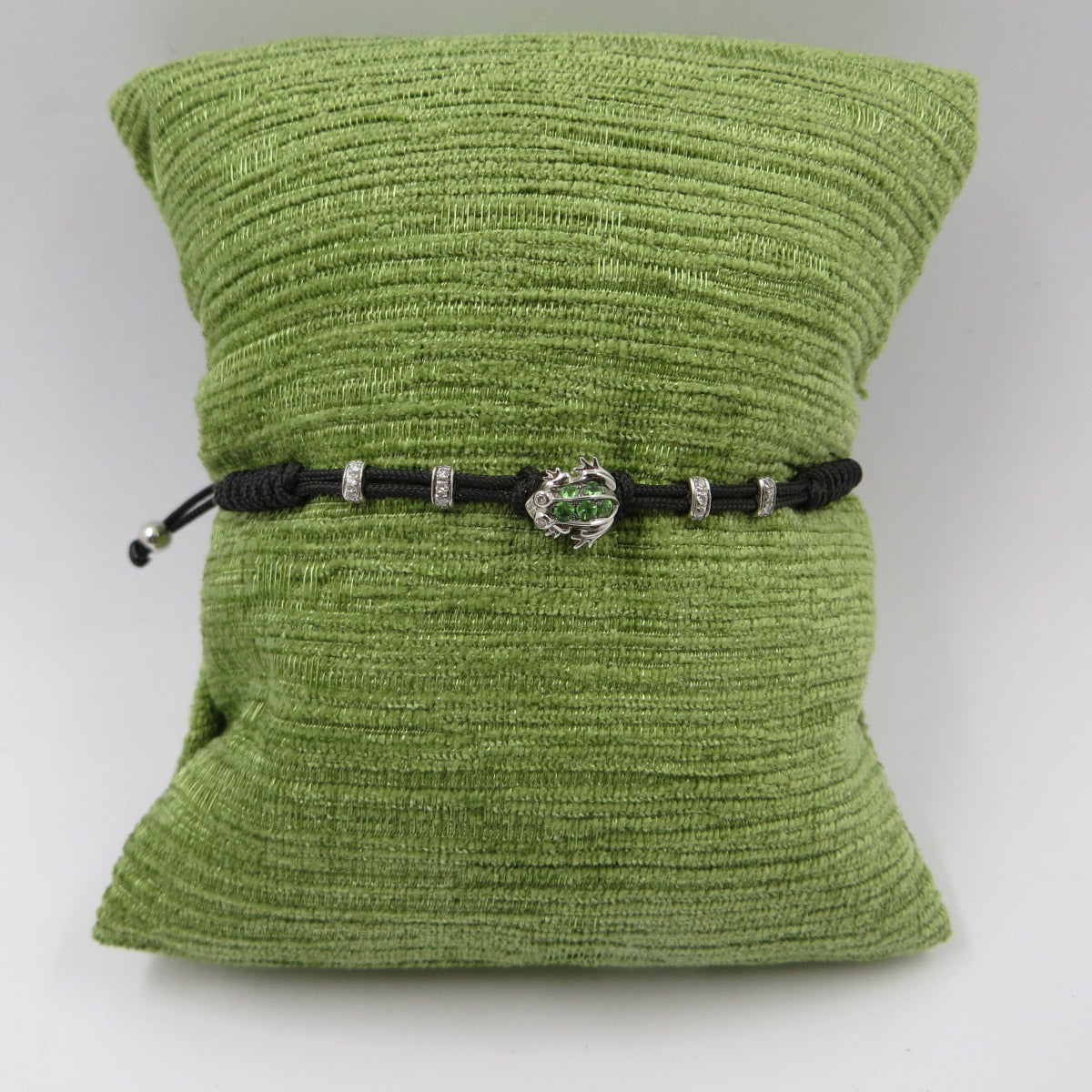 Bracciale Pippo Perez Rana in Oro Bianco, Diamanti e Tsavorite
