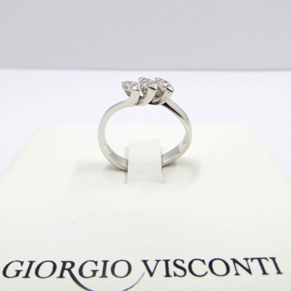 Anello Trilogy GIORGIO VISCONTI Oro Bianco e Diamanti