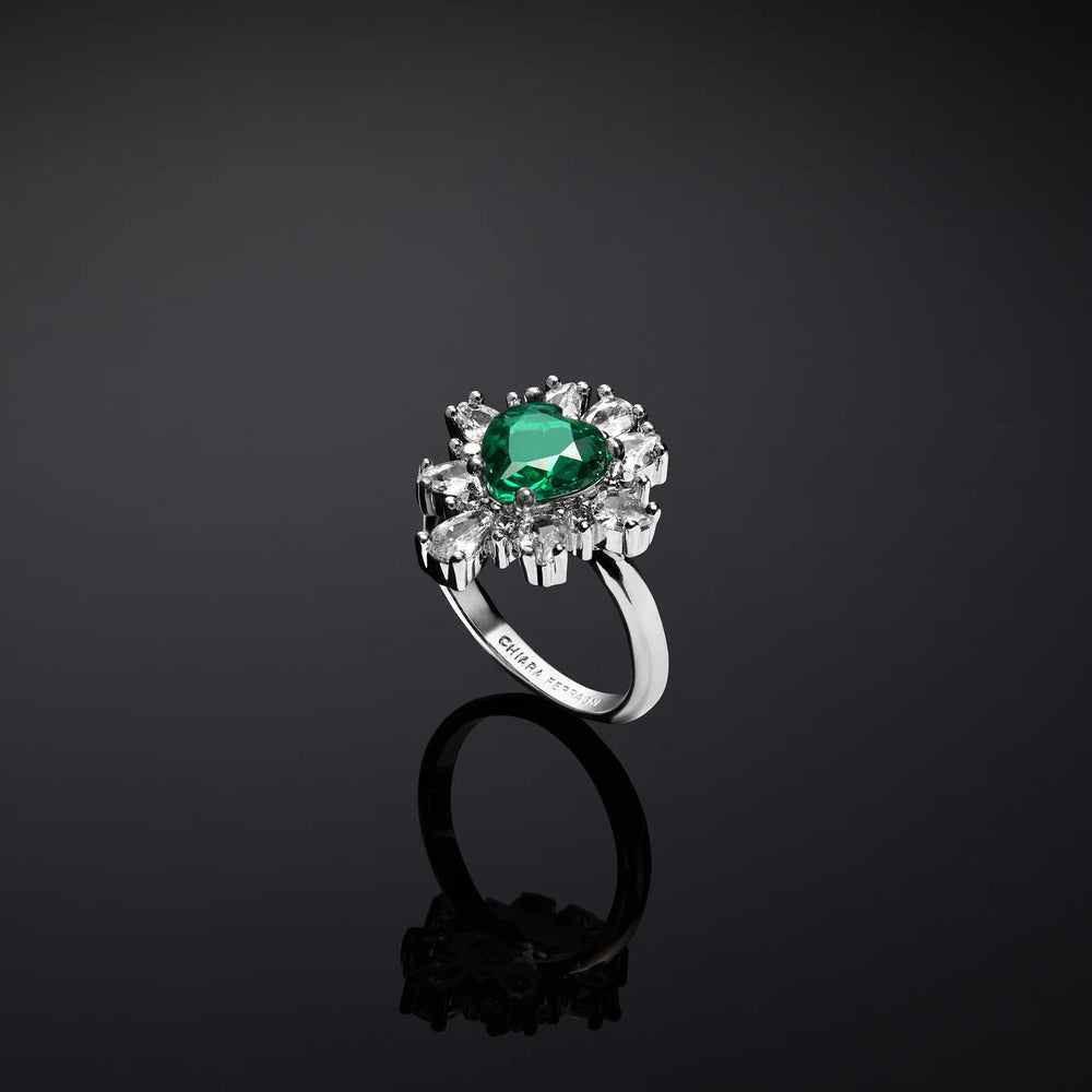 Anello Chiara Ferragni Cuore Emerald