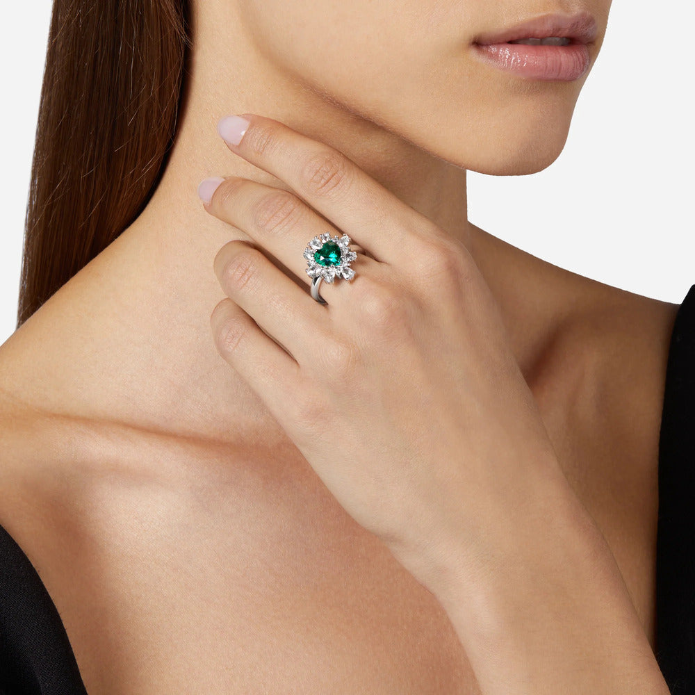 Anello Chiara Ferragni Cuore Emerald