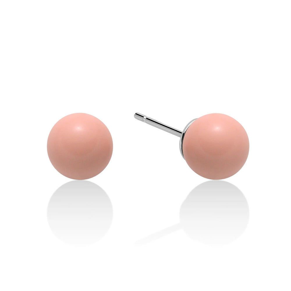 Orecchini Miluna Perle Colore Corallo Rosa mm