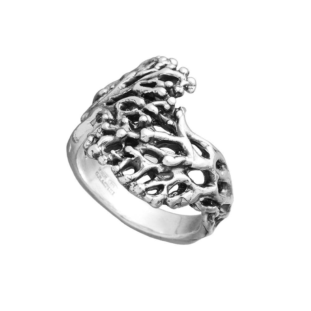 Anello Giovanni Raspini Contrarié Coral in Argento