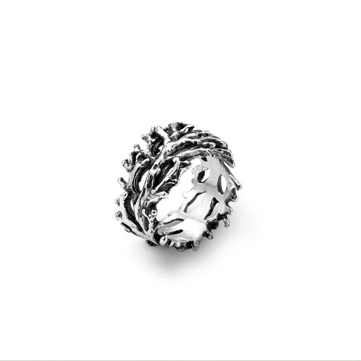 Anello Giovanni Raspini Fascia Coral in Argento