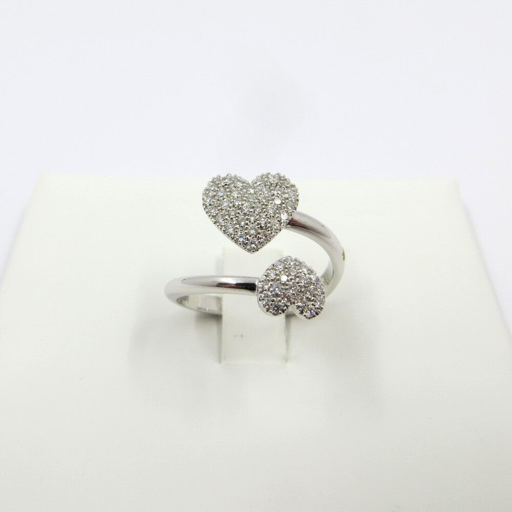 Anello Doppio Cuore DAVITE&DELUCCHI in Oro e Diamanti