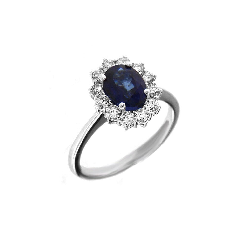 Anello DAVITE&DELUCCHI Oro, Diamanti e Zaffiro