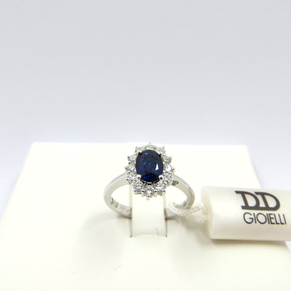Anello DAVITE&DELUCCHI Oro, Diamanti e Zaffiro