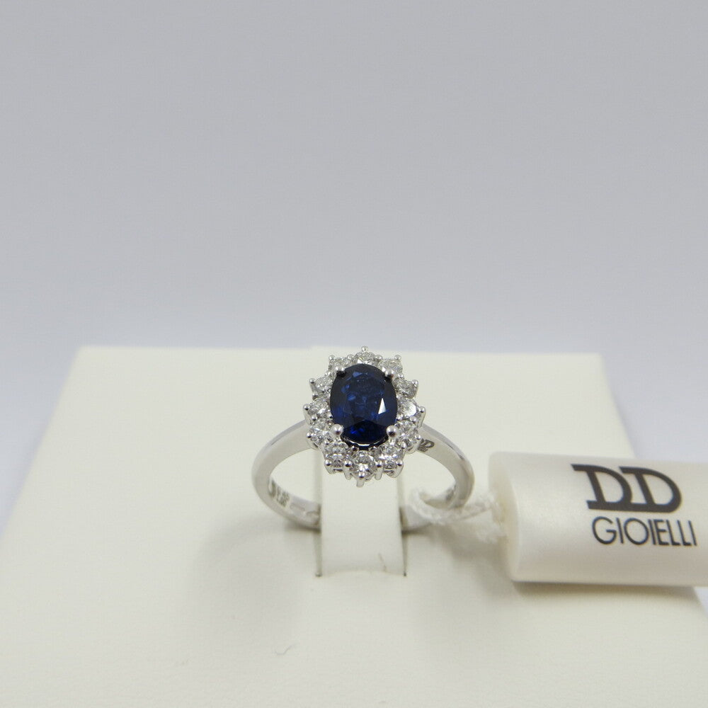Anello DAVITE&DELUCCHI Oro, Diamanti e Zaffiro
