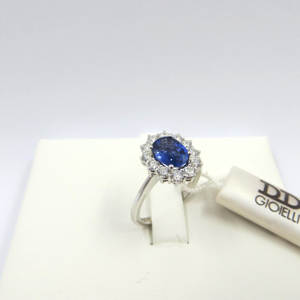 Anello DAVITE&DELUCCHI Oro, Diamanti e Zaffiro