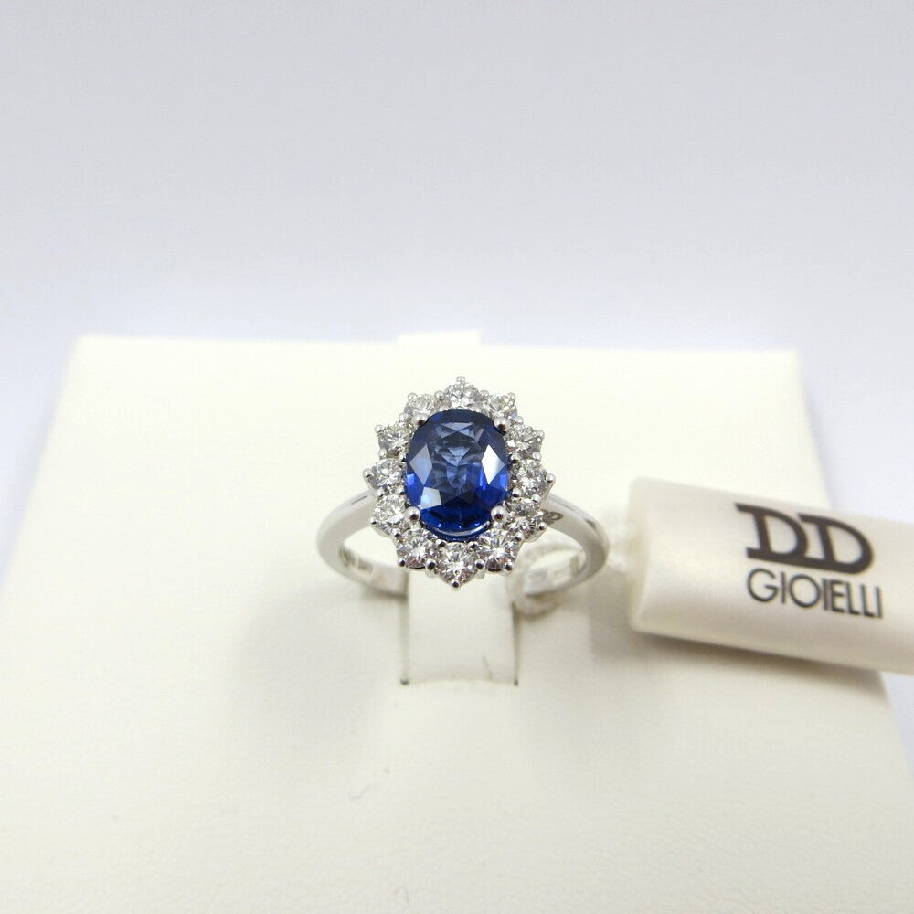 Anello DAVITE&DELUCCHI Oro, Diamanti e Zaffiro