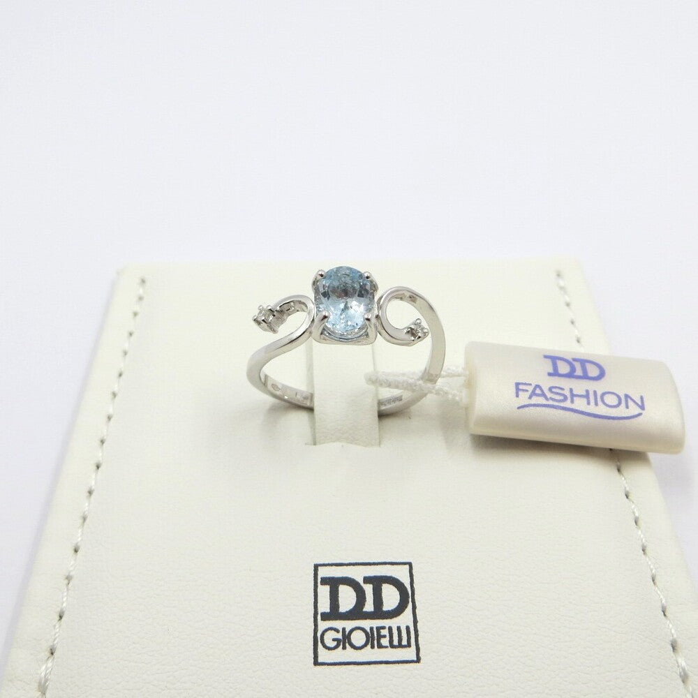 Anello DAVITE&DELUCCHI Oro, Diamanti e Acquamarina Ovale