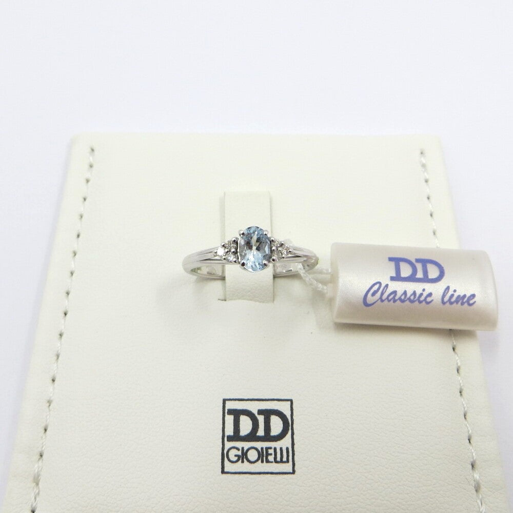 Anello DAVITE&DELUCCHI Oro, Diamanti e Acquamarina Ovale