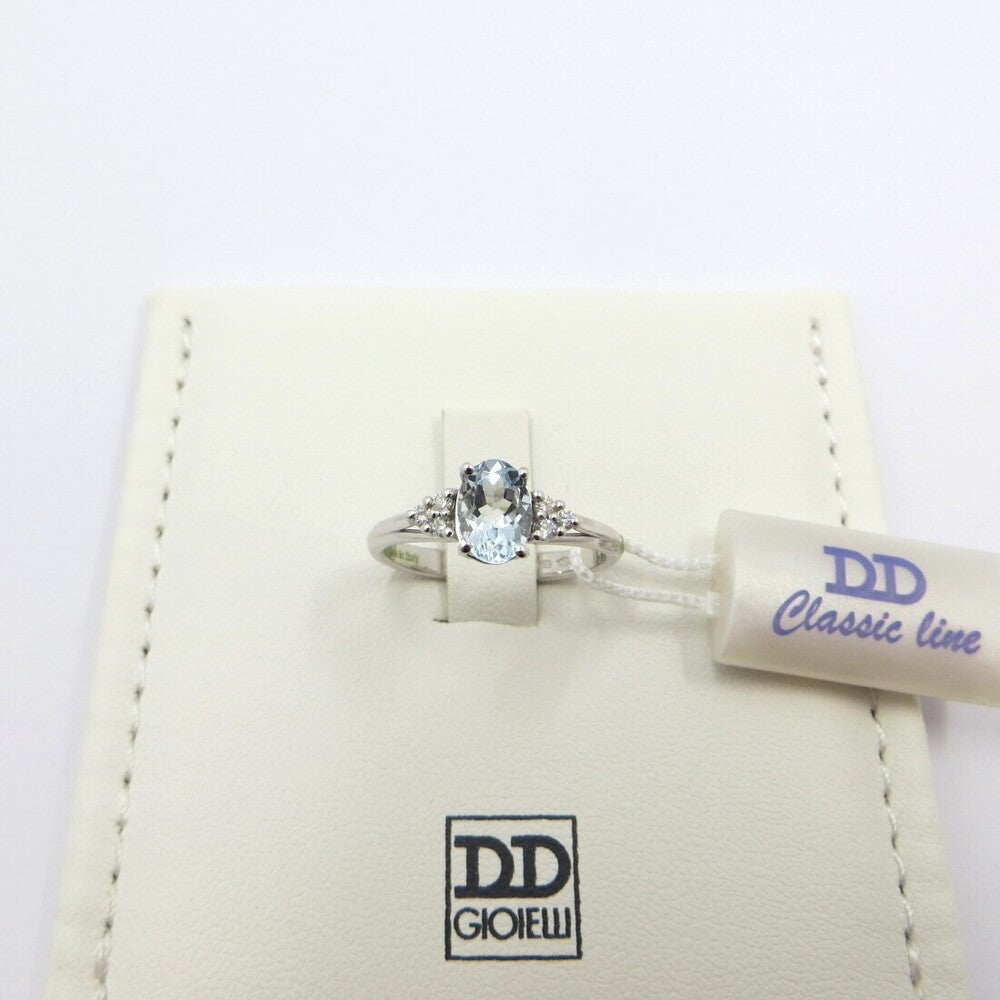 Anello DAVITE&DELUCCHI Oro, Diamanti e Acquamarina Ovale