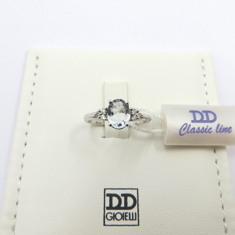 Anello DAVITE&DELUCCHI Oro, Diamanti e Acquamarina Ovale
