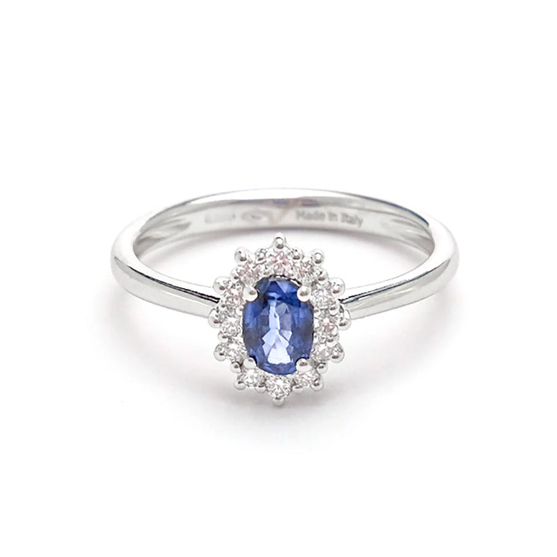 Anello DAVITE&DELUCCHI Oro Diamanti e Zaffiro
