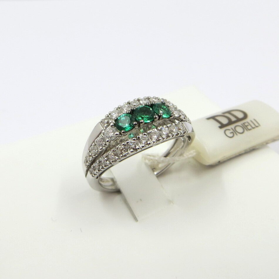 Anello DAVITE&DELUCCHI Oro, Diamanti e Smeraldi