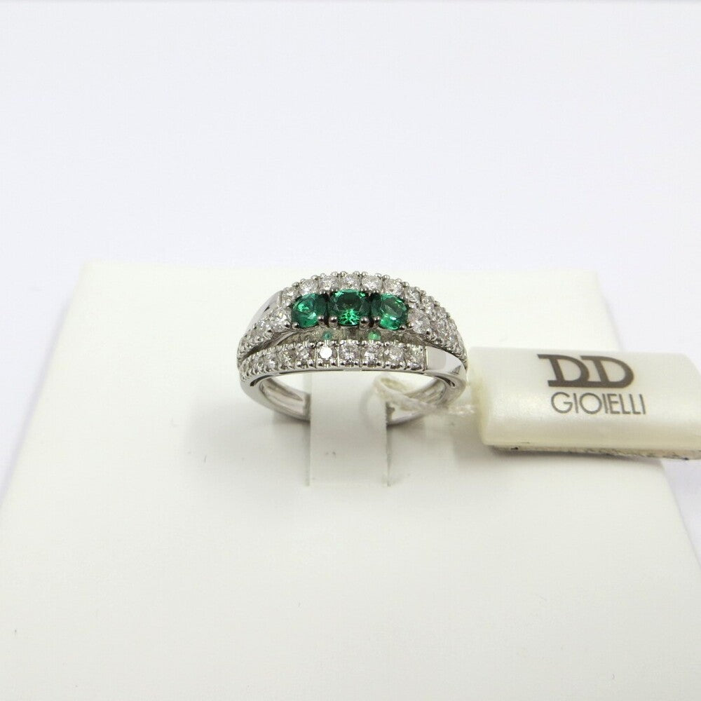 Anello DAVITE&DELUCCHI Oro, Diamanti e Smeraldi