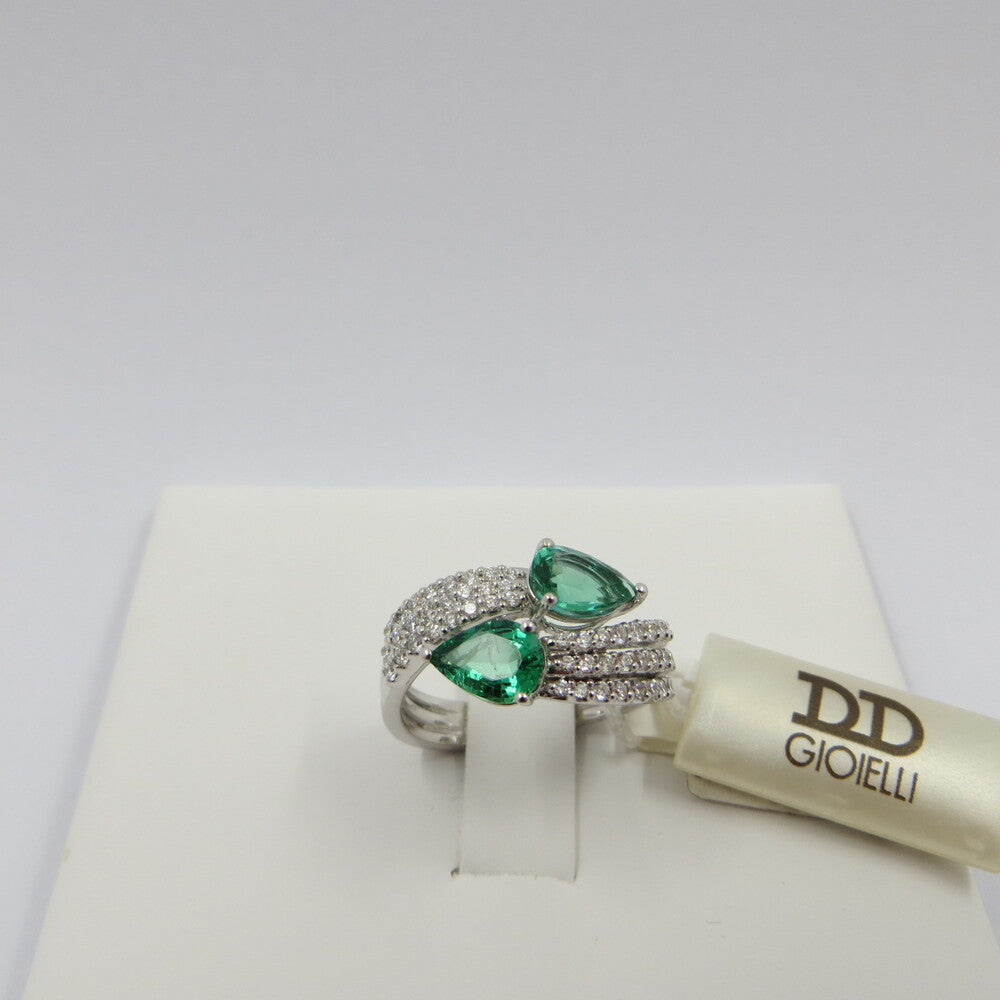 Anello DAVITE&DELUCCHI Oro, Diamanti e Smeraldi