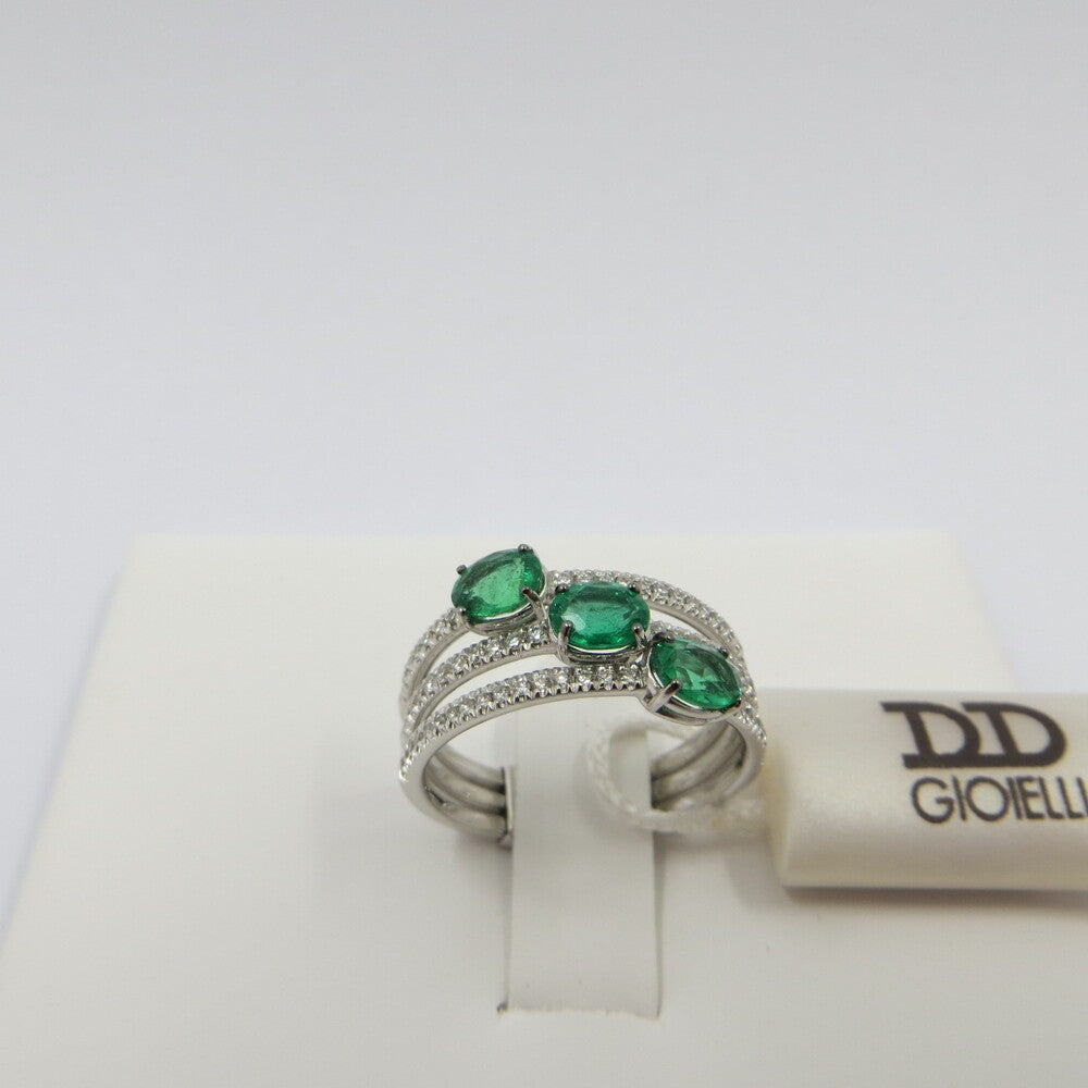 Anello DAVITE&DELUCCHI Oro, Diamanti e Smeraldi