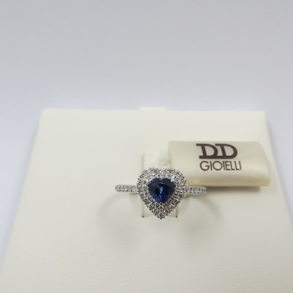 Anello DAVITE&DELUCCHI Oro, Diamanti e Zaffiro Cuore