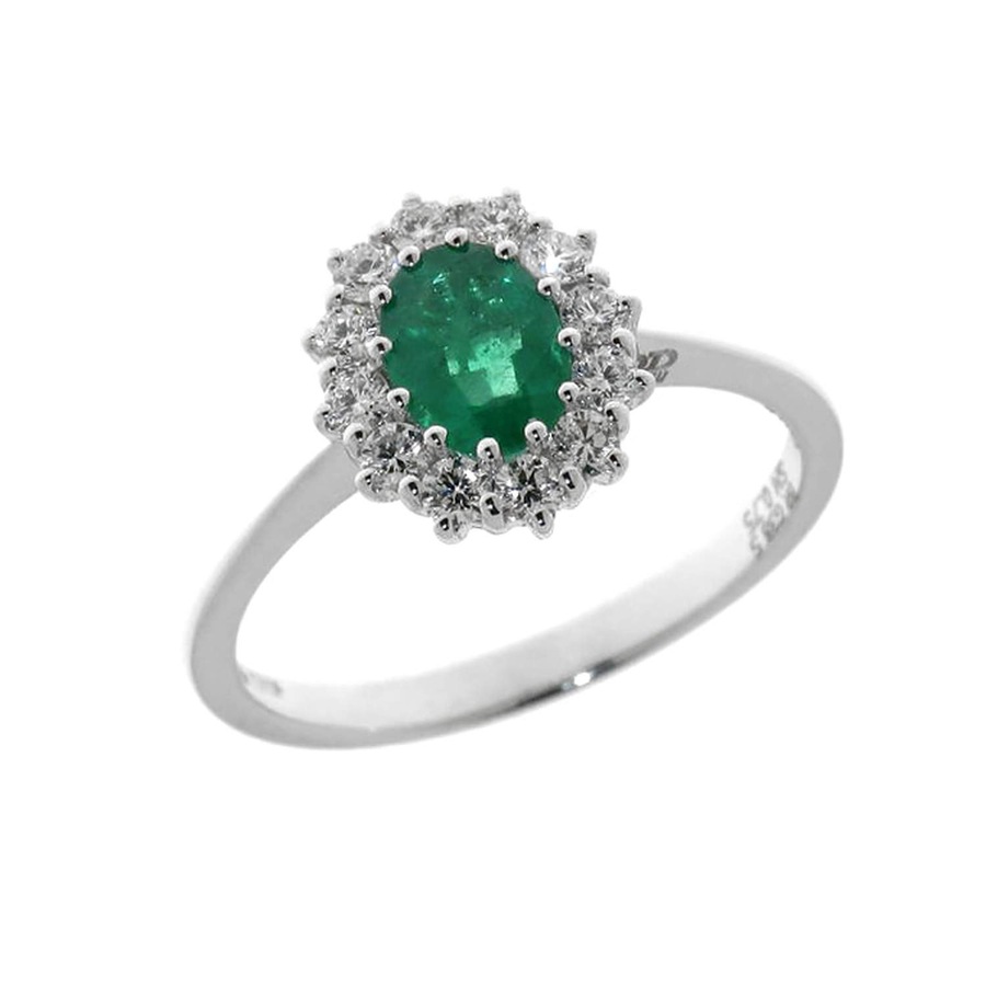 Anello DAVITE&DELUCCHI Oro Diamanti e Smeraldo