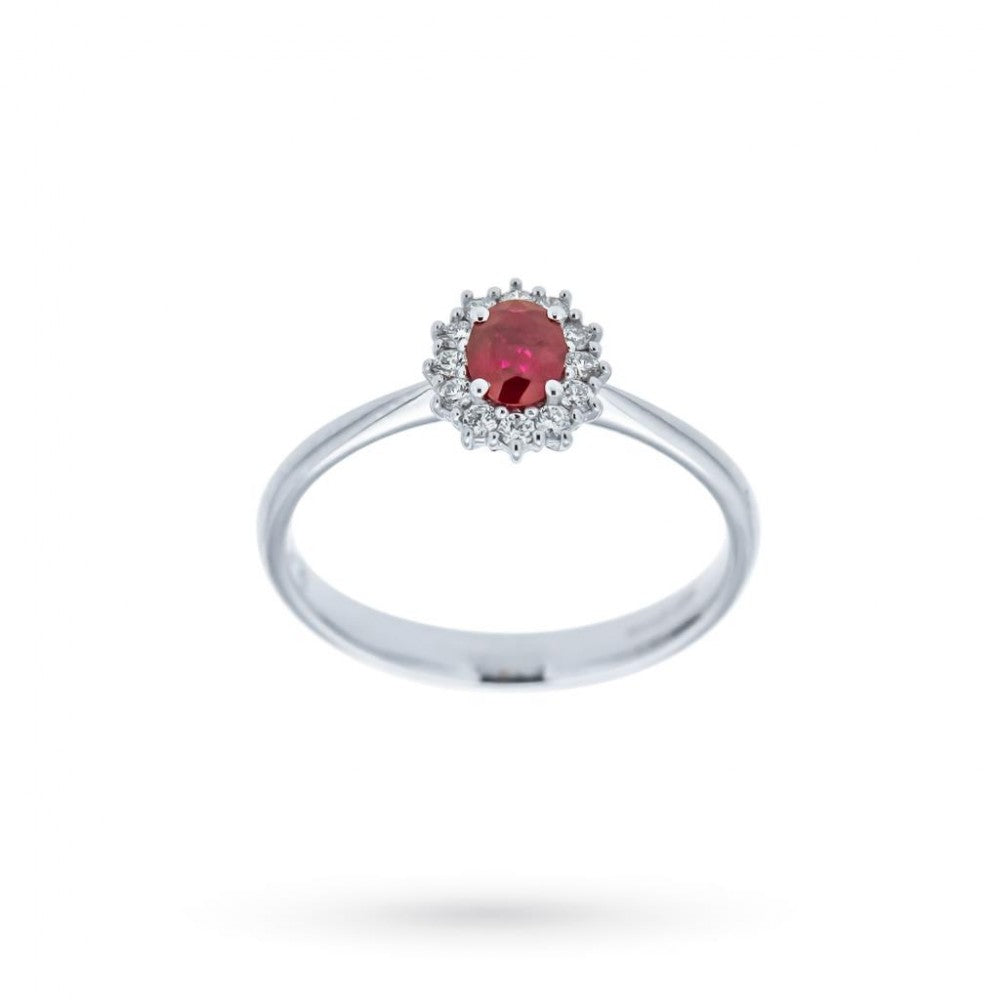 Anello GIORGIO VISCONTI Oro, Diamanti e Rubino
