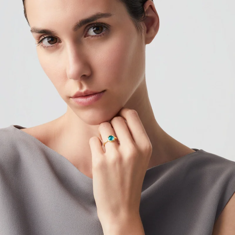 Anello Giovanni Raspini Loop Azzurro