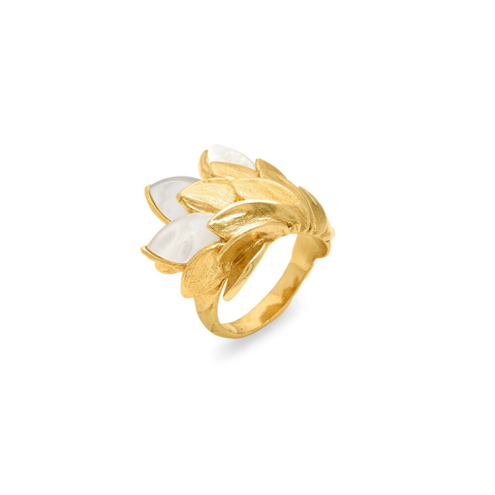 Anello Giovanni Raspini Skin Madreperla e Argento Dorato