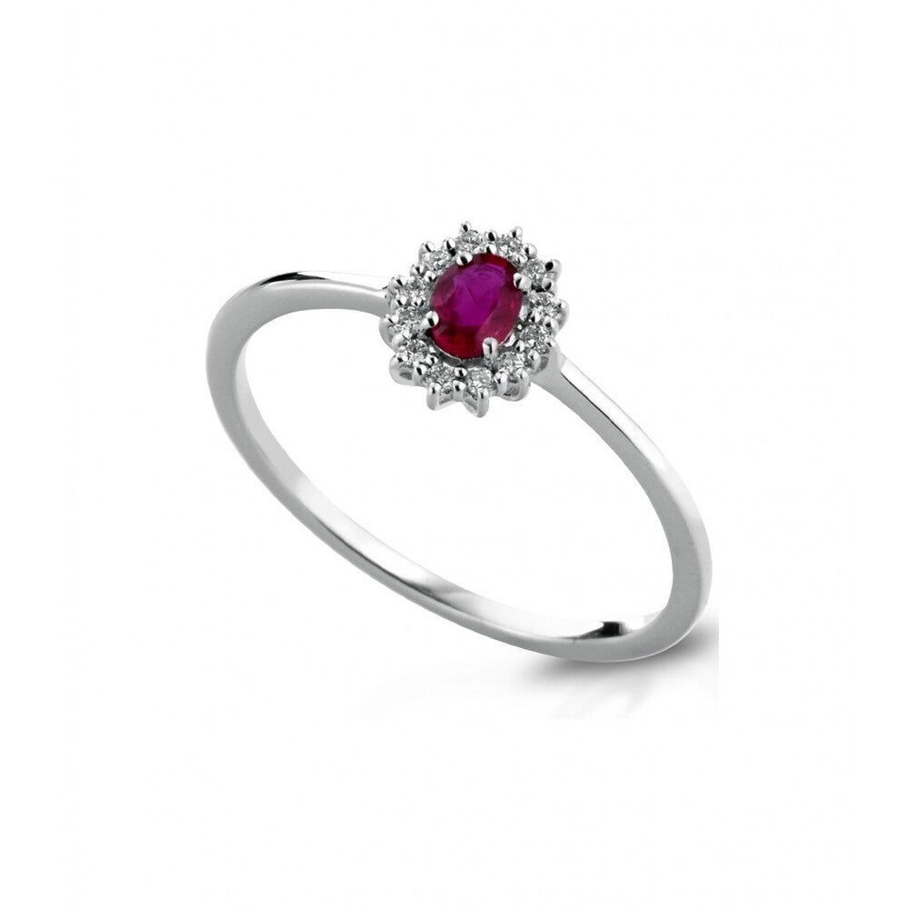 Anello LELUNE Diamonds Oro, Diamanti e Rubino