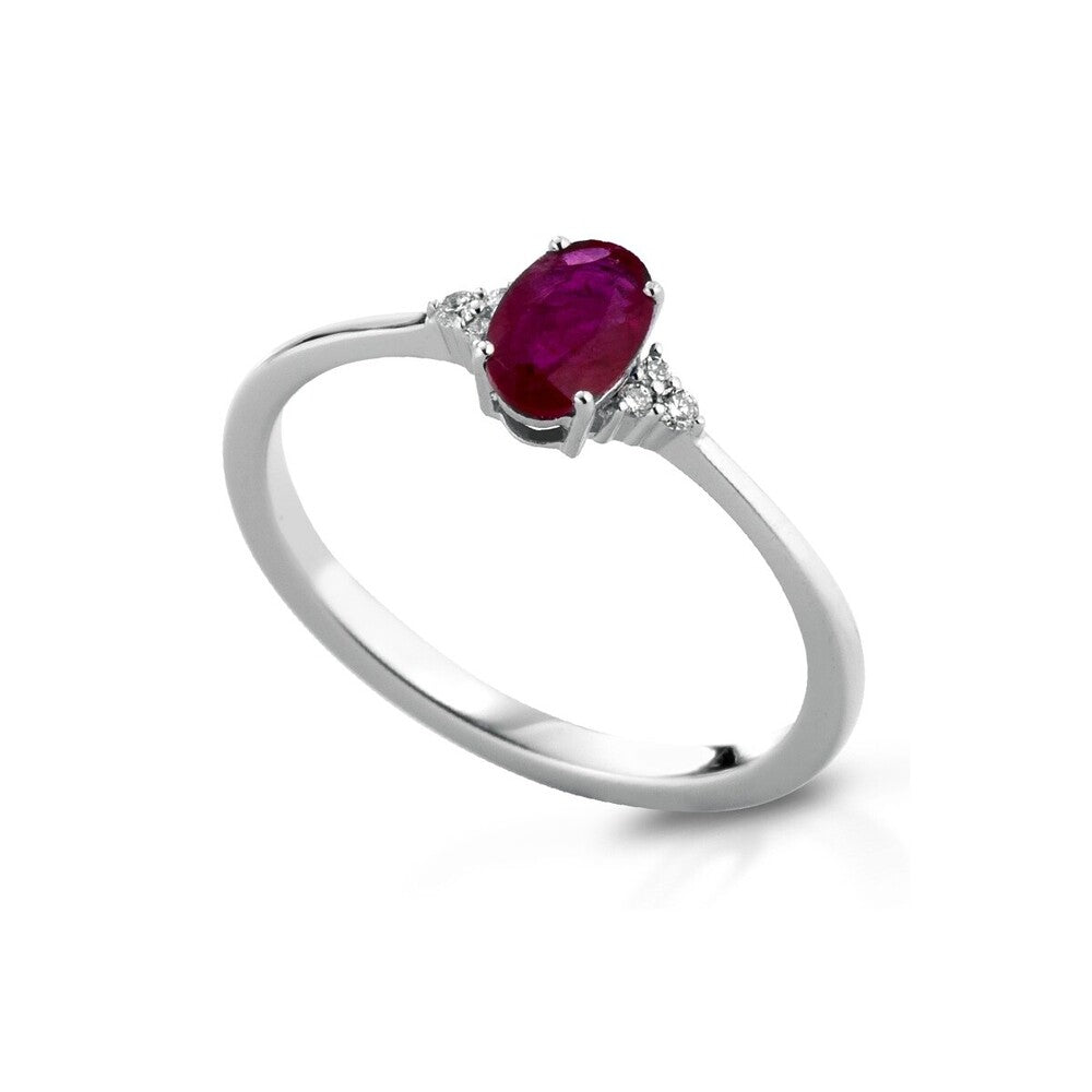 Anello LELUNE Diamonds Oro, Diamanti e Rubino