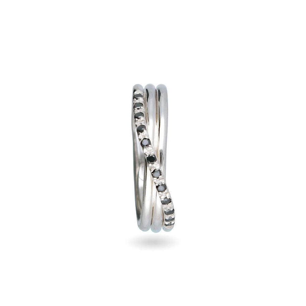 Anello RUBINIA GIOIELLI Filodellavita fili Argento e Diamanti Black