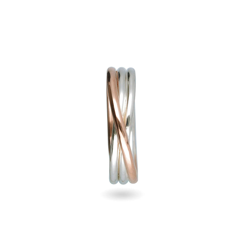 Anello RUBINIA GIOIELLI Filodellavita fili Argento e Oro Rosa 9kt
