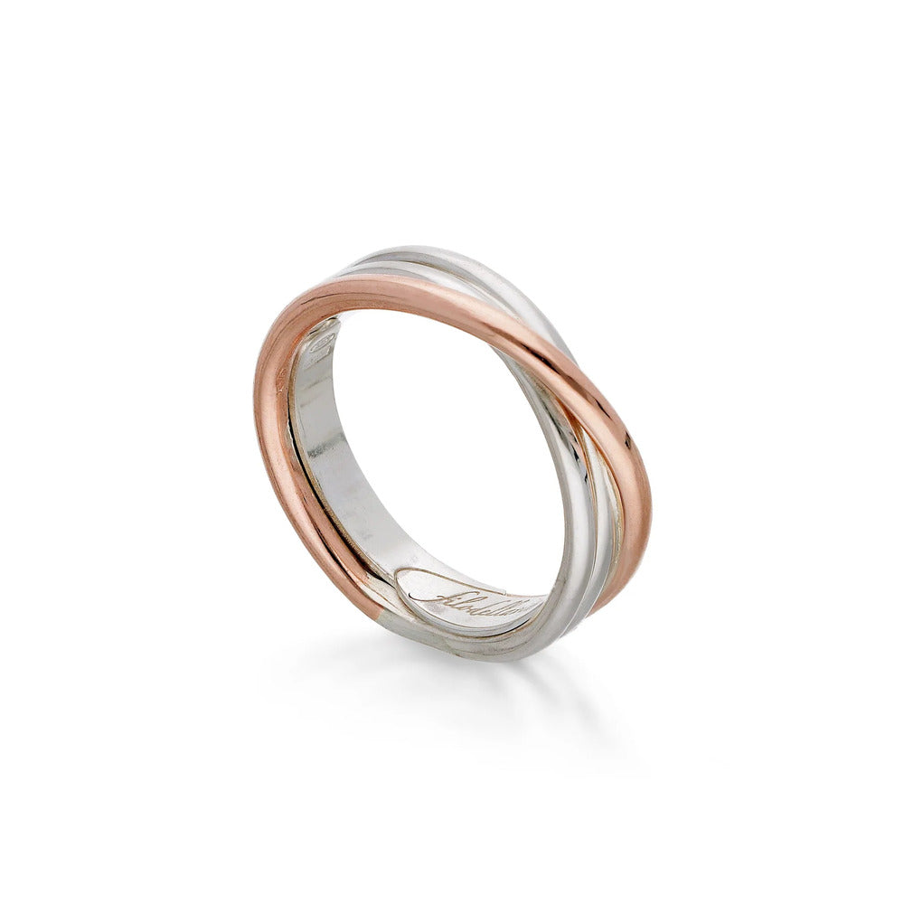 Anello RUBINIA GIOIELLI Filodellavita fili Argento e Oro Rosa 9kt