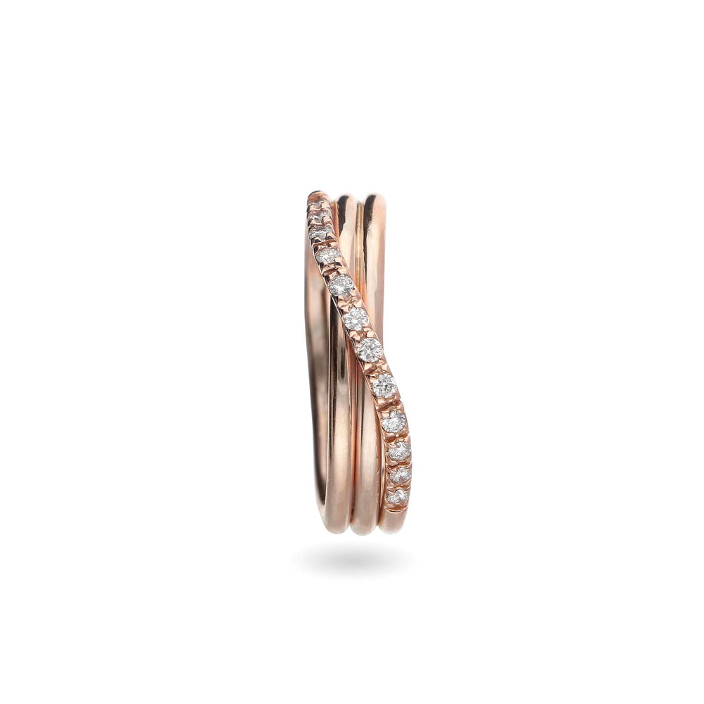 Anello RUBINIA GIOIELLI Filodellavita fili Oro rosa kt e Diamanti bianchi