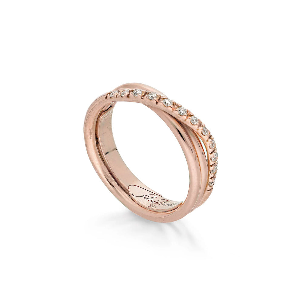 Anello RUBINIA GIOIELLI Filodellavita fili Oro rosa kt e Diamanti bianchi