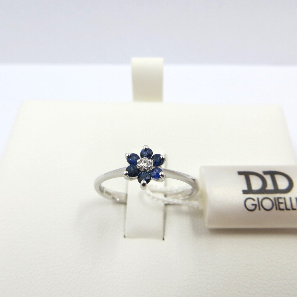 Anello Fiore DAVITE&DELUCCHI Oro, Diamante e Zaffiri