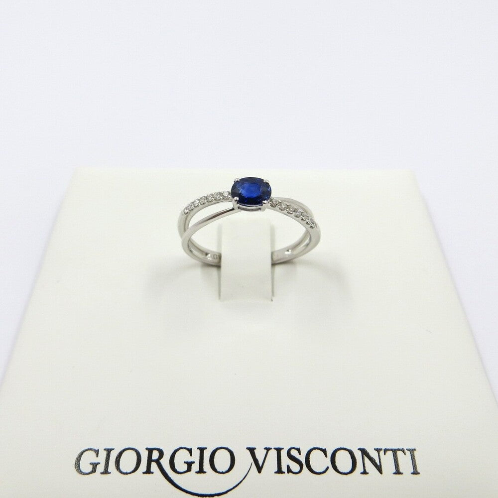 Anello GIORGIO VISCONTI Oro Diamanti e Zaffiro