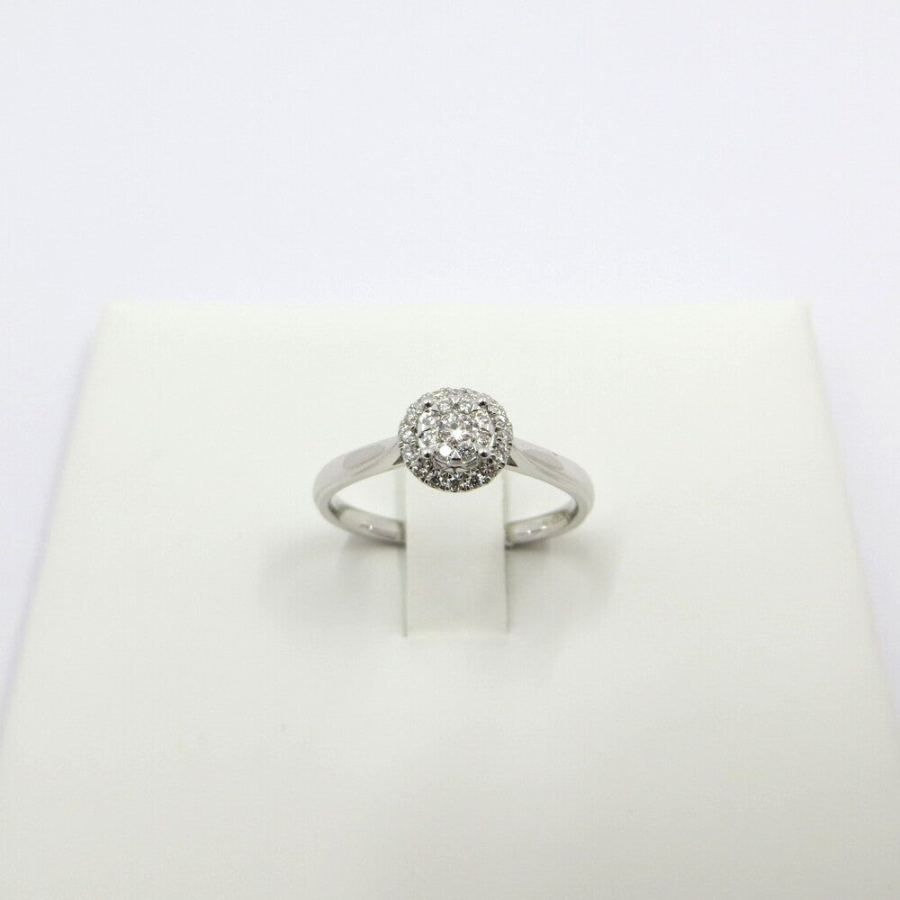 Anello Solitario GIORGIO VISCONTI Oro Bianco e Diamanti