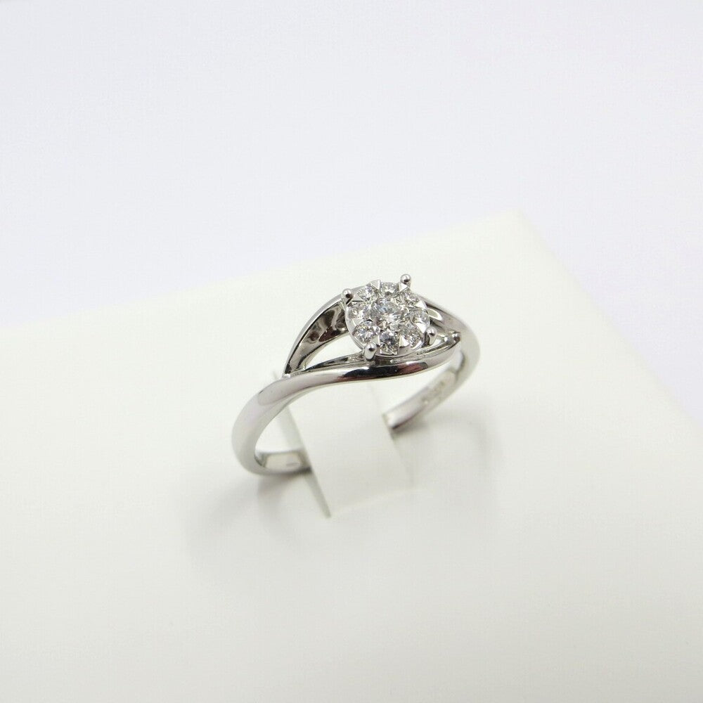Anello Solitario GIORGIO VISCONTI Oro Bianco e Diamanti