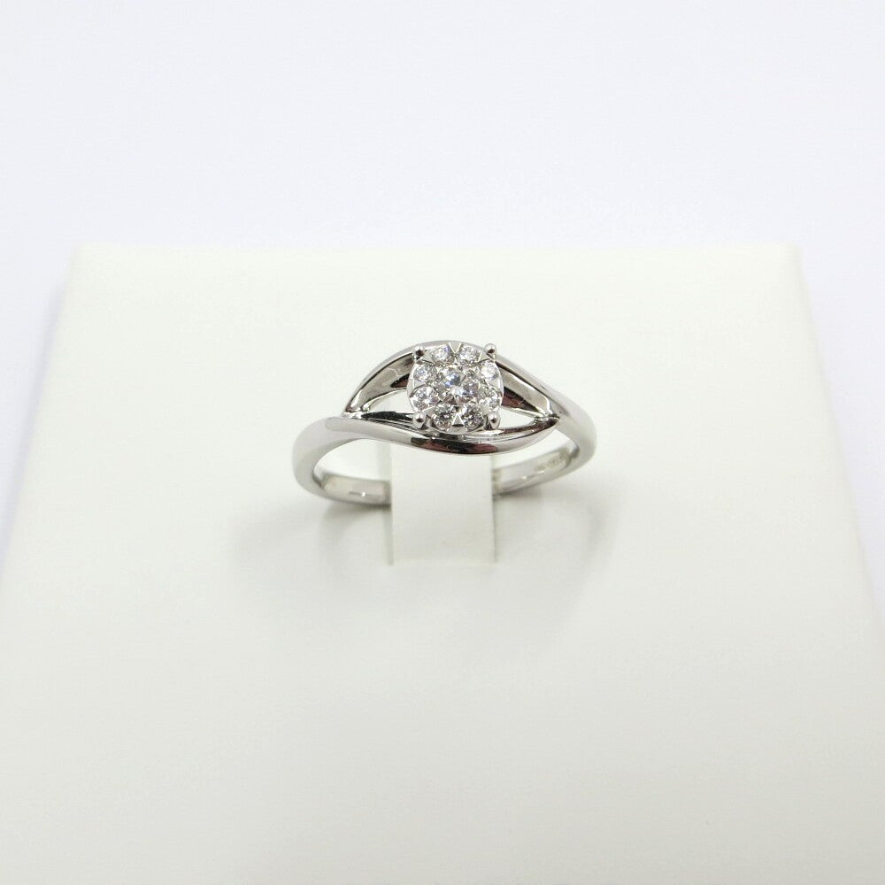 Anello Solitario GIORGIO VISCONTI Oro Bianco e Diamanti
