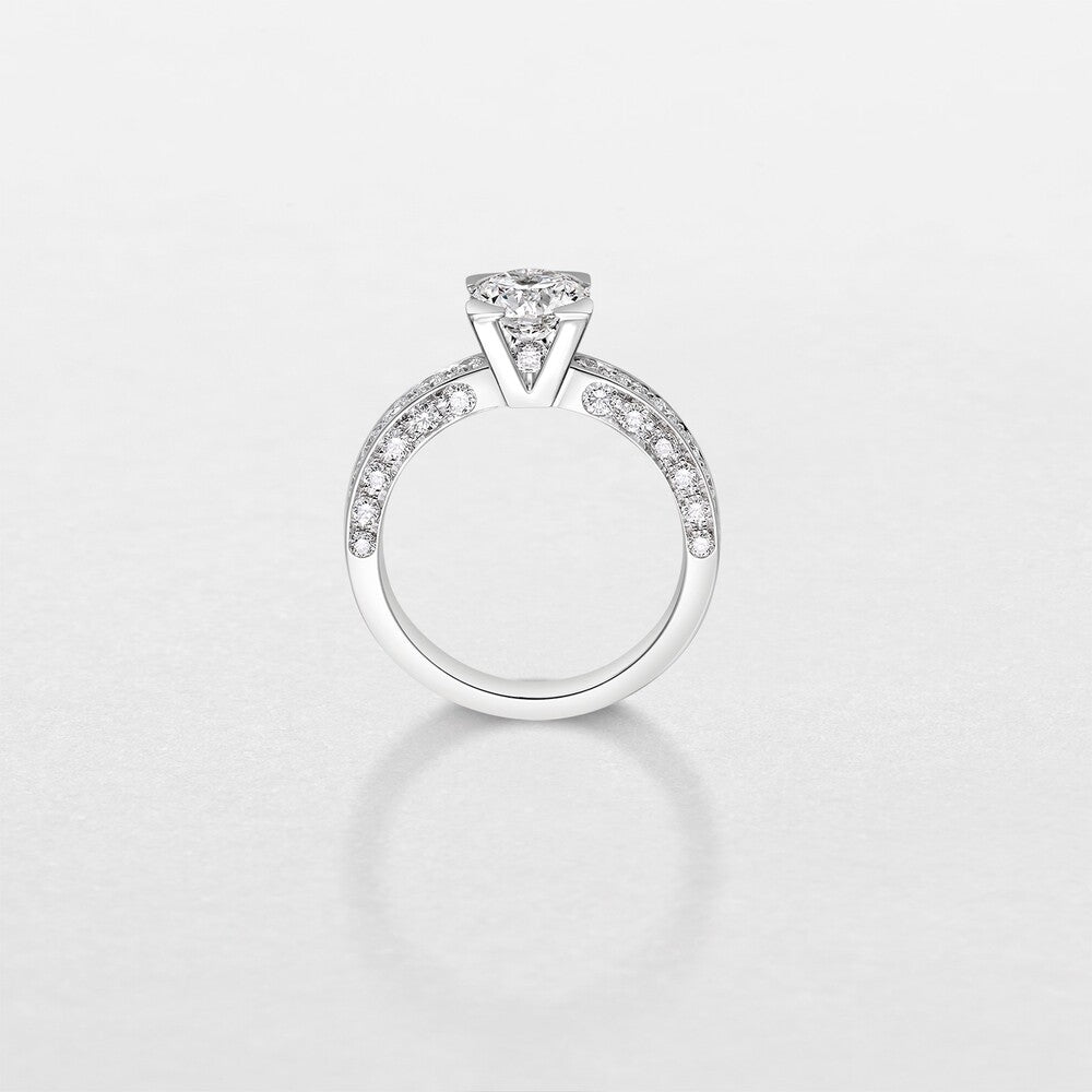 Anello Solitario GIORGIO VISCONTI Oro bianco e Diamanti