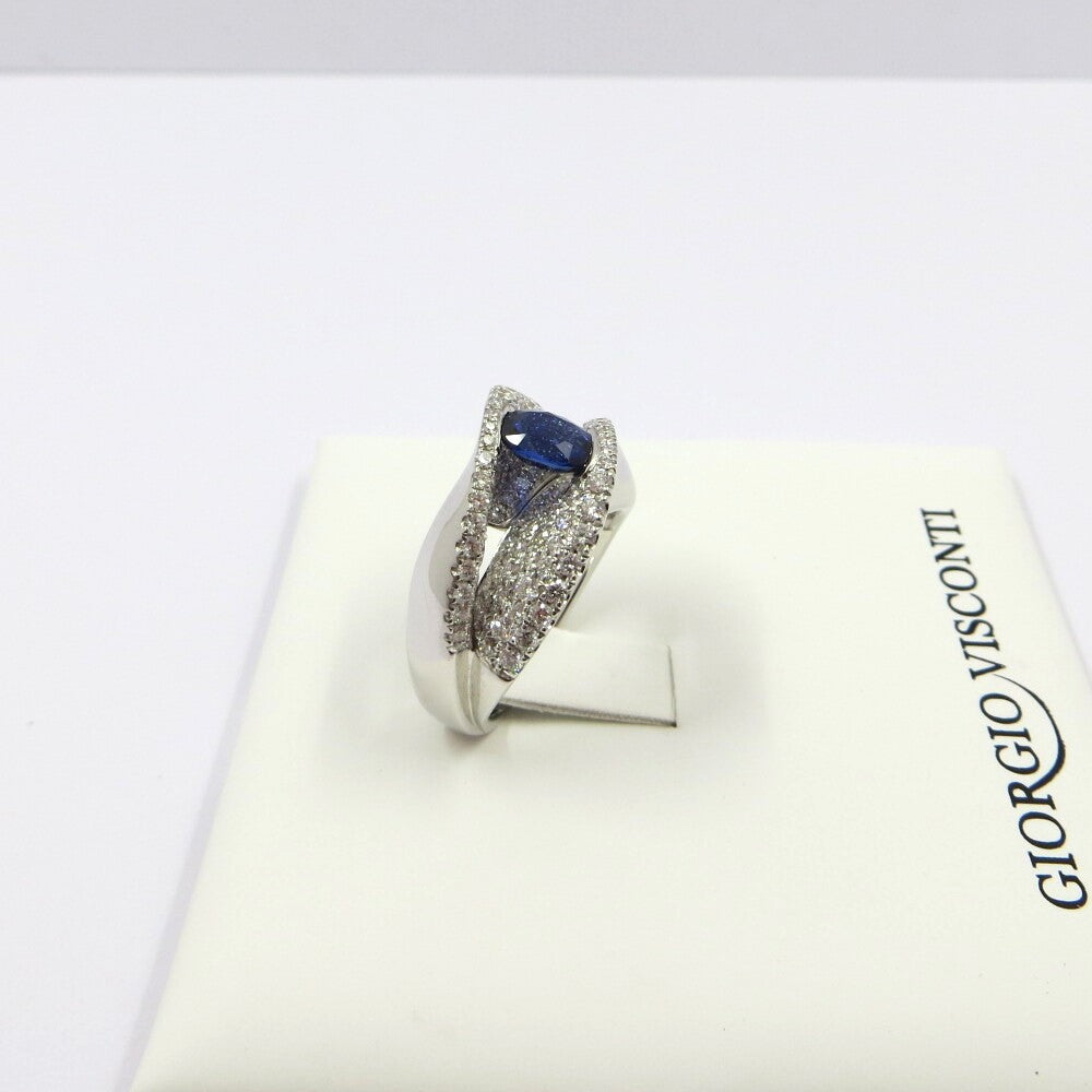 Anello GIORGIO VISCONTI Oro, Diamanti e Zaffiro