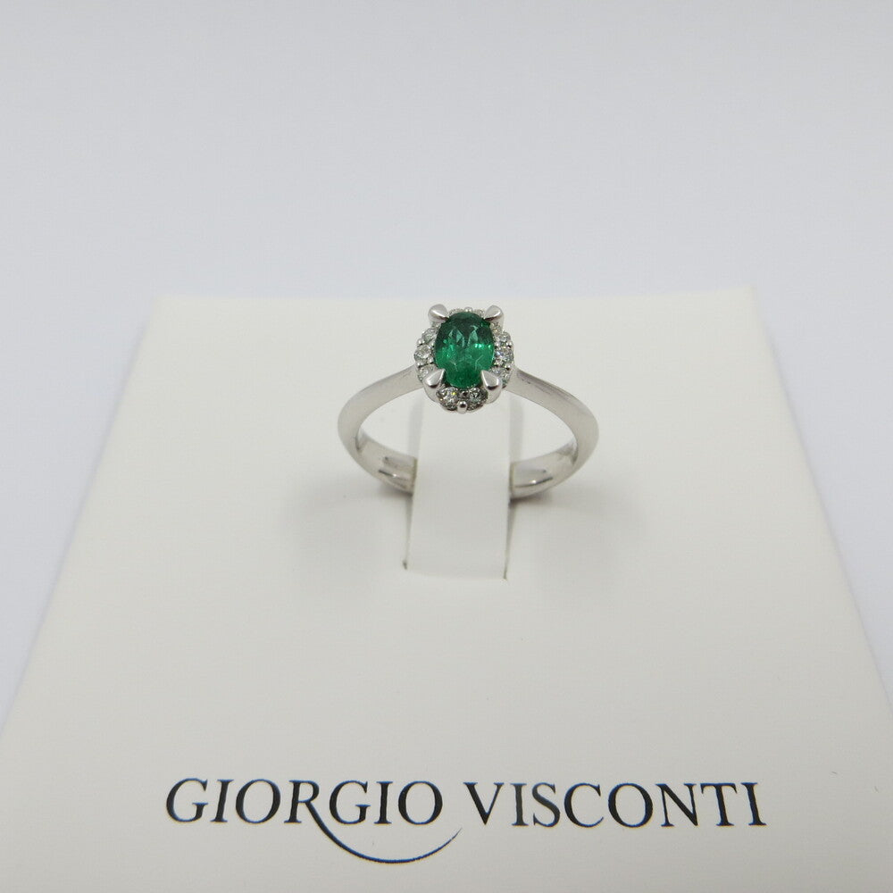 Anello GIORGIO VISCONTI Oro, Diamanti e Smeraldo